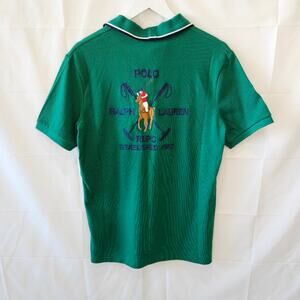 Polo Ralph Lauren Green Embroidered Short Sleeve Polo Shirt Size Small